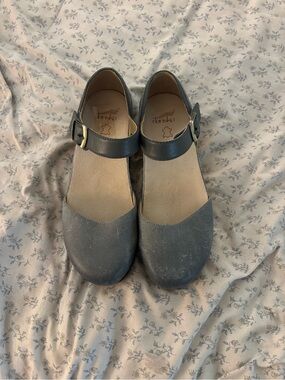 Dansko Mae Mary Jane Shoes Blue Gray Leather Size 39